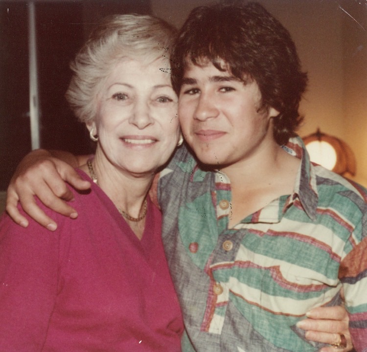 Josh with his grandmother