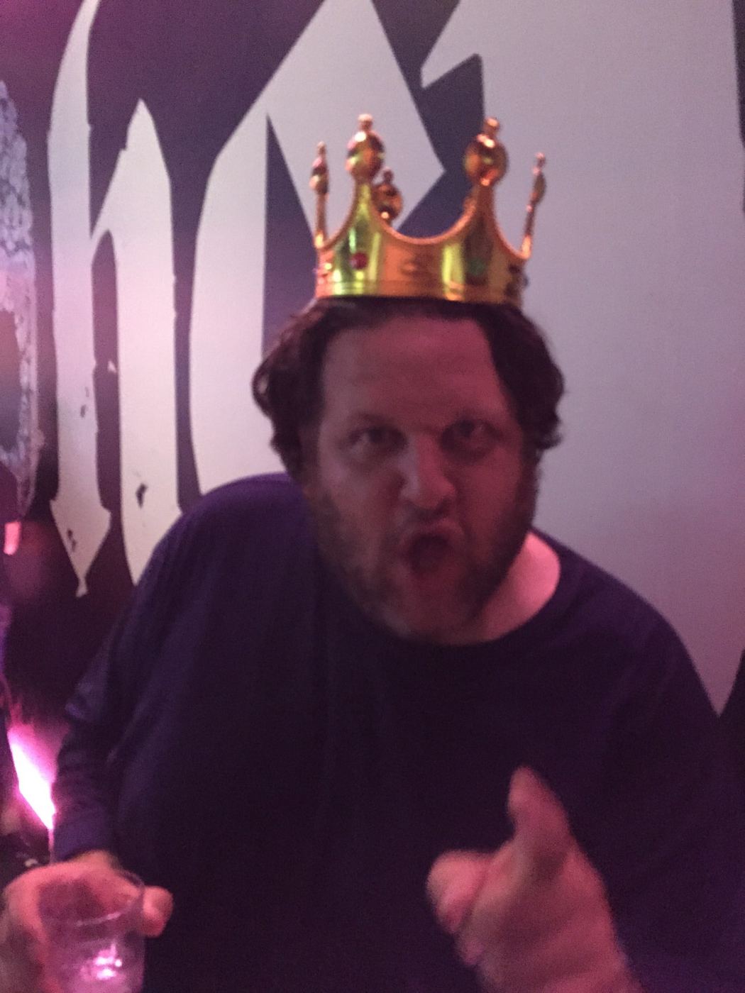 Aaron in a birthday crown